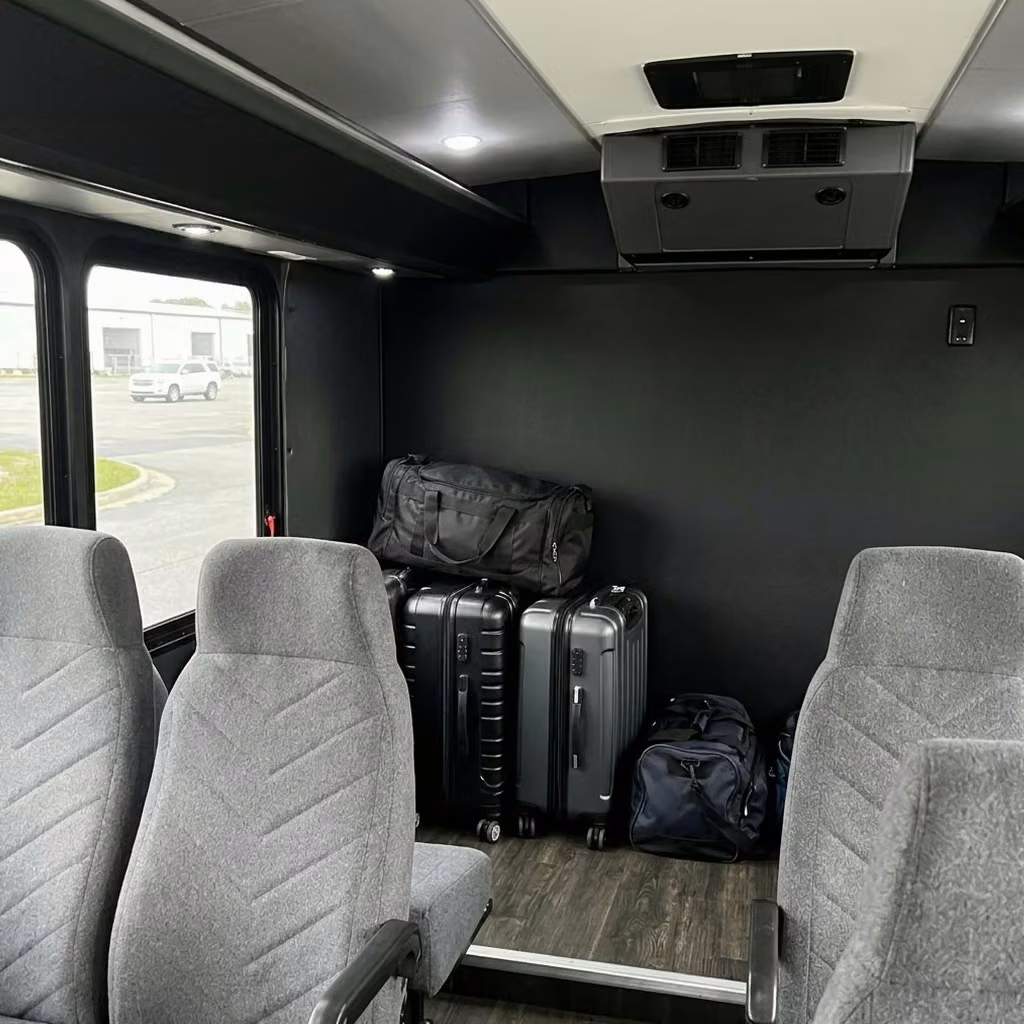 goleta 15 passenger minibus luggage area