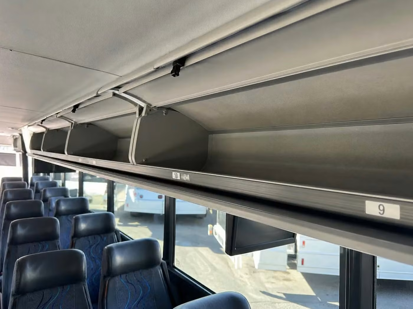 goleta 18 passenger minibus overhead storage