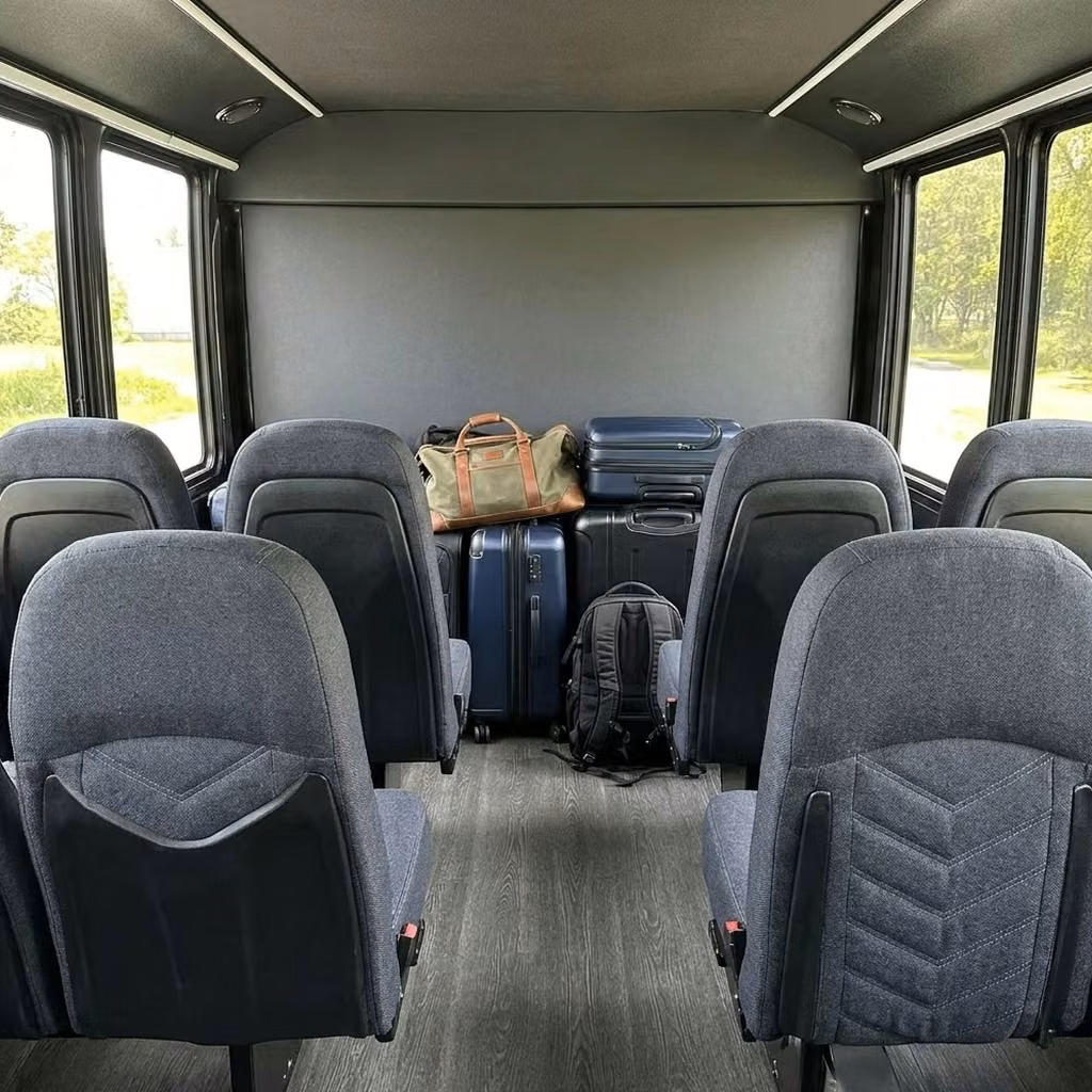 goleta 25 passenger minibus luggage area