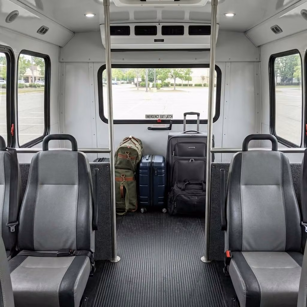 goleta 35 passenger minibus luggage area
