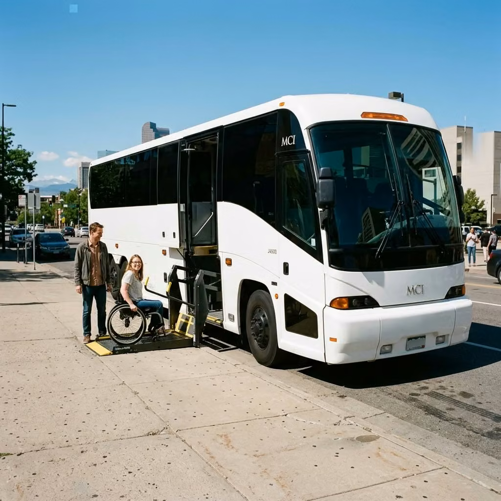 goleta 56 passenger charter bus wheelchair lift