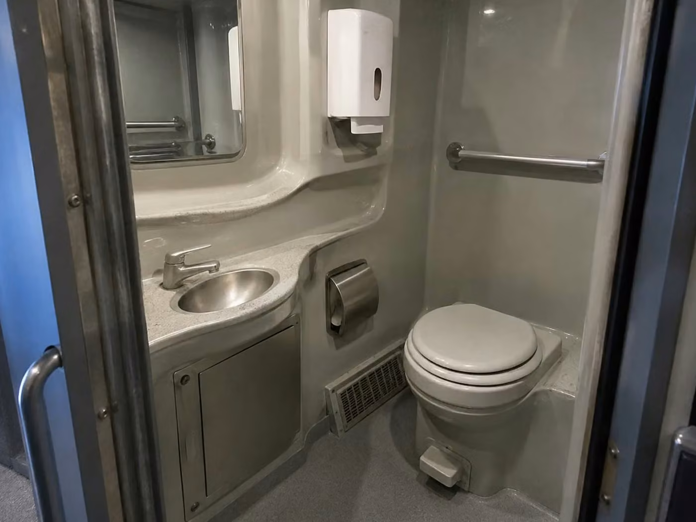 goleta charter bus onboard restroom