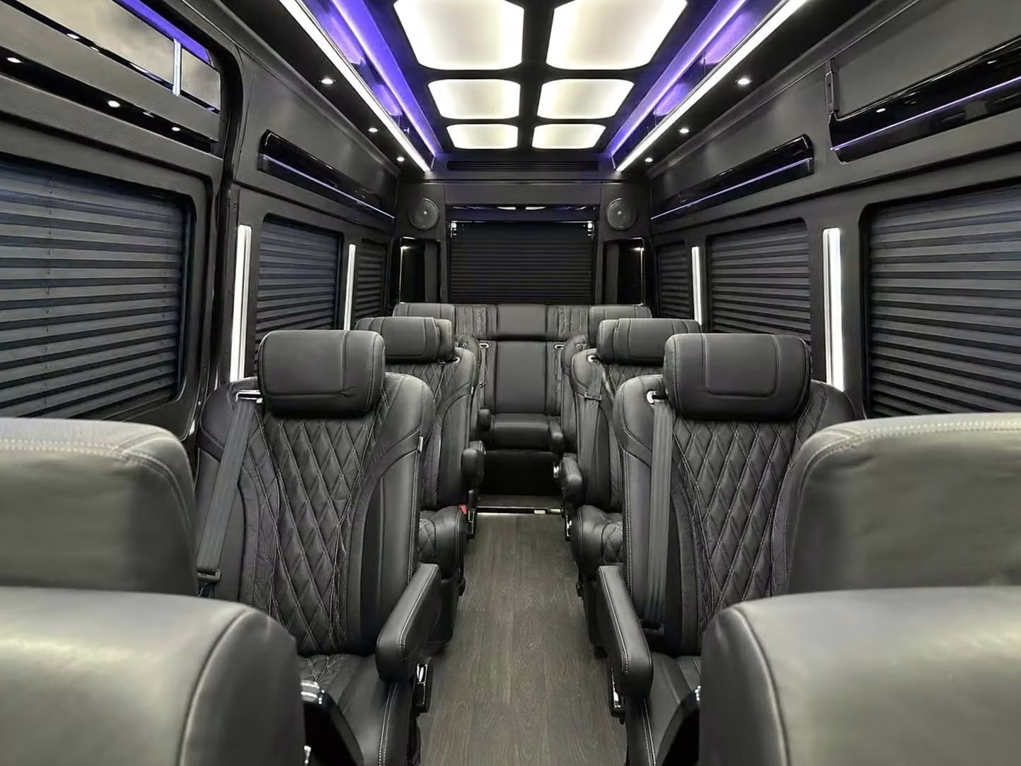 goleta sprinter van rental with driver reclining seats