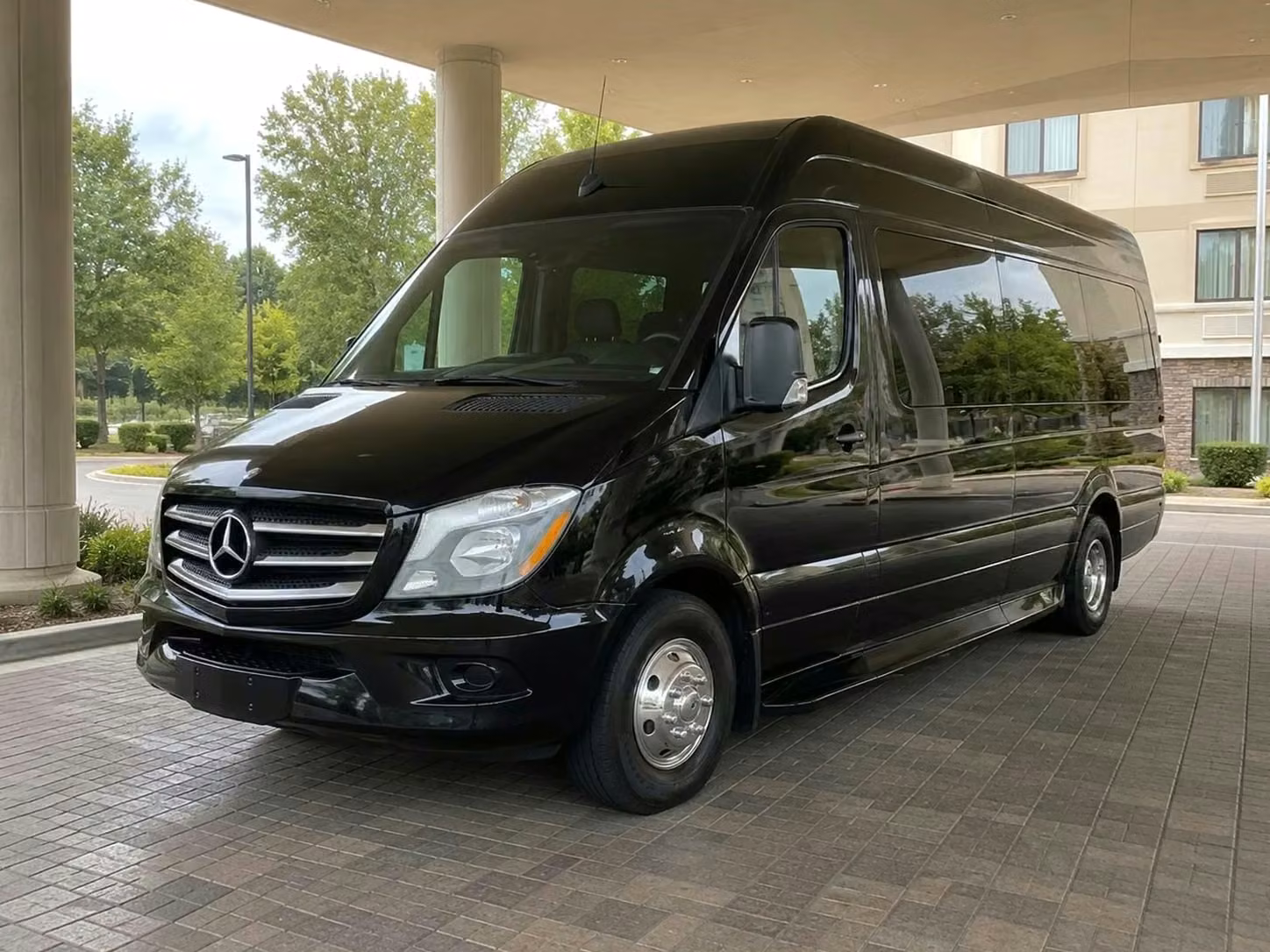 goleta sprinter van rental with driver tinted windows
