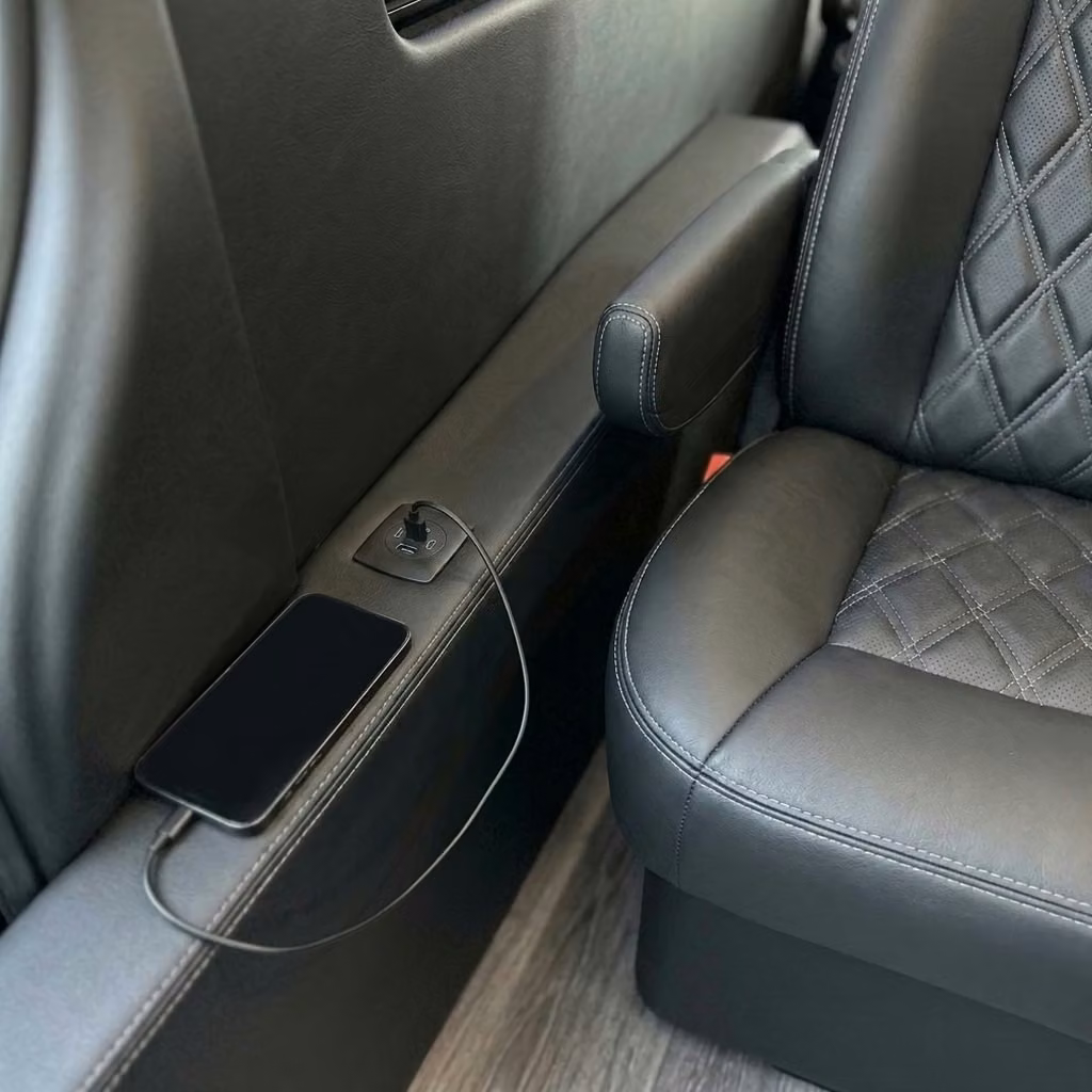 goleta sprinter van rental with driver usb charging